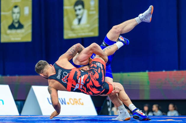 Wrestling Ranking Series Polyak & Janos & Istvan Memorial 61kg FS - Giorgi Goniashvili (GEO) df. Zelimkhan Abakarov (ALB) *** Wrestling Ranking Series: Janos Istvan Polyak Memorial, 61 kg Freestyle: Giorgi Goniashvili (GEO) def. Zelimkhan Abakarov (ALB) Copyright: xUnitedxWorldxWrestlingx xAmirrezx United World Wrestling Kadir C