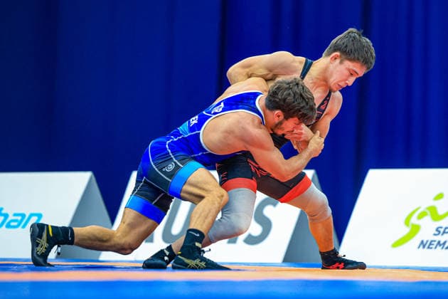 Wrestling Ranking Series Polyak & Janos & Istvan Memorial 61kg FS - Tolga Ozbek (TUR) df. Adilet Almukhamedov (KAZ) *** Wrestling Ranking Series: Janos Istvan Polyak Memorial, 61 kg Freestyle: Tolga Ozbek (TUR) defeated Adilet Almukhamedov (KAZ) Copyright: xUnitedxWorldxWrestlingx xAmirrezx United World Wrestling Kadir C