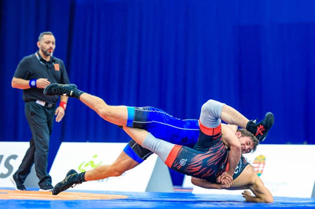 Wrestling Ranking Series Polyak & Janos & Istvan Memorial 61kg FS - Tolga Ozbek (TUR) df. Adilet Almukhamedov (KAZ) *** Wrestling Ranking Series: Janos Istvan Polyak Memorial, 61 kg Freestyle: Tolga Ozbek (TUR) defeated Adilet Almukhamedov (KAZ) Copyright: xUnitedxWorldxWrestlingx xAmirrezx United World Wrestling Kadir C