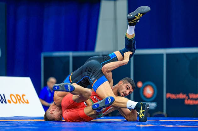 Wrestling Ranking Series Polyak & Janos & Istvan Memorial 65kg FS - Abbas Mohammadreza Ebrahimzadehsavadkouhi (IRI) df. Nico Megerle (GER) *** Wrestling Ranking Series: Janos Istvan Polyak Memorial, 65 kg Freestyle: Abbas Mohammadreza Ebrahimzadehsavadkouhi (IRI) def. Nico Megerle (GER) Copyright: xUnitedxWorldxWrestlingx xAmirrezx United World Wrestling Kadir C