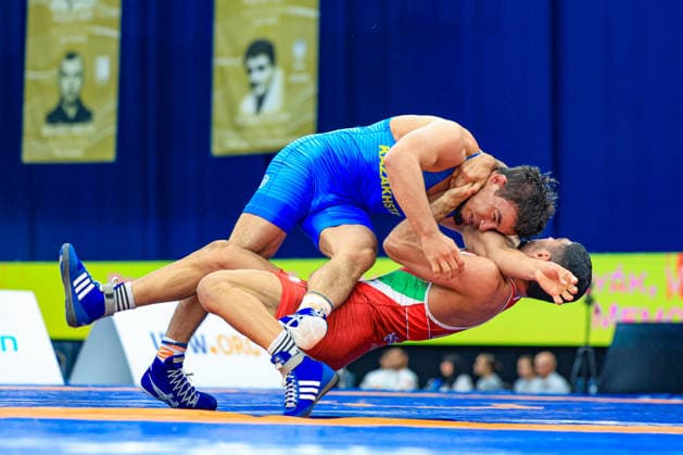 Wrestling Ranking Series Polyak & Janos & Istvan Memorial 65kg FS - Abbas Mohammadreza Ebrahimzadehsavadkouhi (IRI) df. Ossimzhan Dastanbek (KAZ) *** Wrestling Ranking Series: Janos Istvan Polyak Memorial, 65 kg Freestyle: Abbas Mohammadreza Ebrahimzadehsavadkouhi (IRI) def. Ossimzhan Dastanbek (KAZ) Copyright: xUnitedxWorldxWrestlingx xAmirrezx United World Wrestling Kadir C