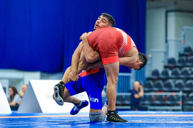 Wrestling Ranking Series Polyak & Janos & Istvan Memorial 65kg FS - Nachyn Kuular (KAZ) df. Ali Mahmoud Khorramdel (IRI) *** Wrestling Ranking Series: Janos Istvan Polyak Memorial, 65 kg Freestyle: Nachyn Kuular (KAZ) def. Ali Mahmoud Khorramdel (IRI) Copyright: xUnitedxWorldxWrestlingx xAmirrezx United World Wrestling Kadir C