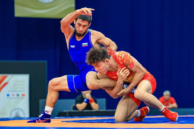 Wrestling Ranking Series Polyak & Janos & Istvan Memorial 65kg FS - Shamil Alievich Mamedov (BUL) df. Xuexian Ou (CHN) *** Wrestling Ranking Series: Janos Istvan Polyak Memorial, 65 kg Freestyle: Shamil Alievich Mamedov (BUL) def. Xuexian Ou (CHN) Copyright: xUnitedxWorldxWrestlingx xAmirrezx United World Wrestling Kadir C