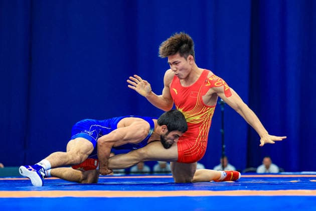 Wrestling Ranking Series Polyak & Janos & Istvan Memorial 65kg FS - Shamil Alievich Mamedov (BUL) df. Xuexian Ou (CHN) *** Wrestling Ranking Series: Janos Istvan Polyak Memorial, 65 kg Freestyle: Shamil Alievich Mamedov (BUL) def. Xuexian Ou (CHN) Copyright: xUnitedxWorldxWrestlingx xAmirrezx United World Wrestling Kadir C