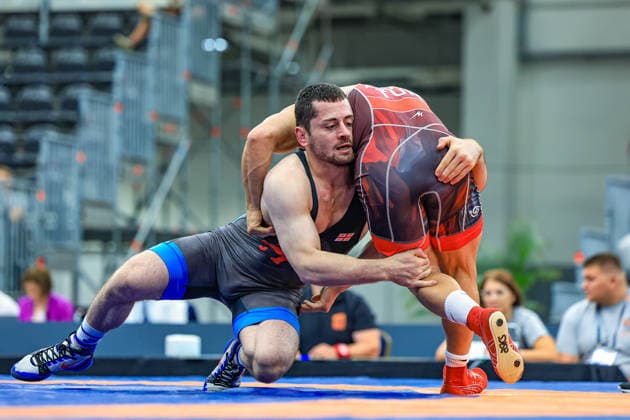 Wrestling Ranking Series Polyak & Janos & Istvan Memorial 70kg FS - Akaki Kemertelidze (GEO) df. Ahmet Duman (TUR) *** Wrestling Ranking Series: Janos Istvan Polyak Memorial, 70 kg Freestyle: Akaki Kemertelidze (GEO) def. Ahmet Duman (TUR) Copyright: xUnitedxWorldxWrestlingx xAmirrezx United World Wrestling Kadir C