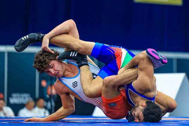 Wrestling Ranking Series Polyak & Janos & Istvan Memorial 70kg FS - Ridge Thomas Lovett (USA) df. Ebrahim Esmaeil Elahichouran (IRI) *** Wrestling Ranking Series: Janos Istvan Polyak Memorial, 70 kg Freestyle: Thomas Lovett (USA) def. Ebrahim Esmaeil Elahichouran (IRI) Copyright: xUnitedxWorldxWrestlingx xAmirrezx United World Wrestling Kadir C