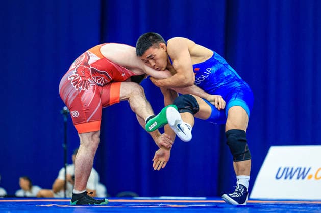 Wrestling Ranking Series Polyak & Janos & Istvan Memorial 70kg FS - Tulga Tumur Ochir (MGL) df. Iszmail Muszukajev (HUN) *** Wrestling Ranking Series: Janos Istvan Polyak Memorial, 70 kg Freestyle: Tulga Tumur Ochir (MGL) def. Iszmail Muszukajev (HUN) Copyright: xUnitedxWorldxWrestlingx xAmirrezx United World Wrestling Kadir C