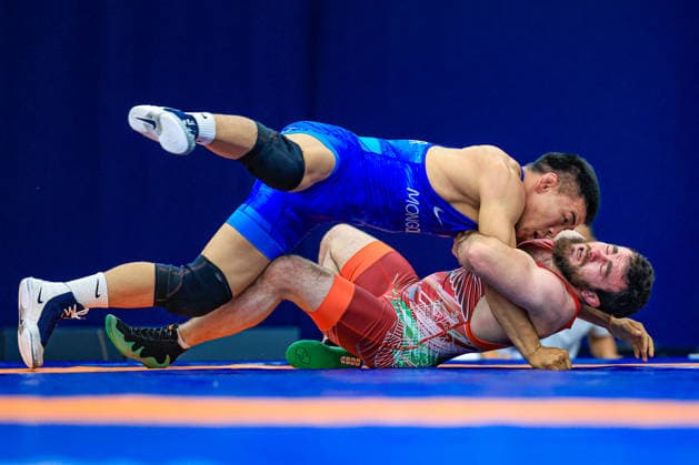 Wrestling Ranking Series Polyak & Janos & Istvan Memorial 70kg FS - Tulga Tumur Ochir (MGL) df. Iszmail Muszukajev (HUN) *** Wrestling Ranking Series: Janos Istvan Polyak Memorial, 70 kg Freestyle: Tulga Tumur Ochir (MGL) def. Iszmail Muszukajev (HUN) Copyright: xUnitedxWorldxWrestlingx xAmirrezx United World Wrestling Kadir C