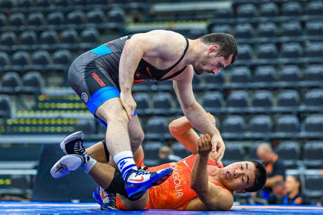 Wrestling Ranking Series Polyak & Janos & Istvan Memorial 70kg FS - Tulga Tumur Ochir (MGL) df. Iszmail Muszukajev (HUN) *** Wrestling Ranking Series: Janos Istvan Polyak Memorial, 70 kg Freestyle: Tulga Tumur Ochir (MGL) def. Iszmail Muszukajev (HUN) Copyright: xUnitedxWorldxWrestlingx xAmirrezx United World Wrestling Kadir C
