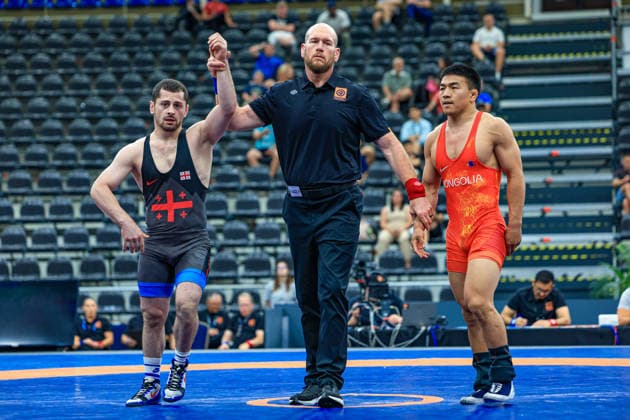 Wrestling Ranking Series Polyak & Janos & Istvan Memorial 70kg FS - Tulga Tumur Ochir (MGL) df. Iszmail Muszukajev (HUN) *** Wrestling Ranking Series: Janos Istvan Polyak Memorial, 70 kg Freestyle: Tulga Tumur Ochir (MGL) def. Iszmail Muszukajev (HUN) Copyright: xUnitedxWorldxWrestlingx xAmirrezx United World Wrestling Kadir C