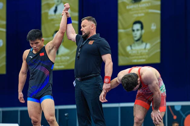 Wrestling Ranking Series Polyak & Janos & Istvan Memorial 74kg FS - Feng Lu (CHN) df. Murad Kuramagomedov (HUN) *** Wrestling Ranking Series: Janos Istvan Polyak Memorial, 74 kg Freestyle: Feng Lu (CHN) def. Murad Kuramagomedov (HUN) Copyright: xUnitedxWorldxWrestlingx xAmirrezx United World Wrestling Kadir C