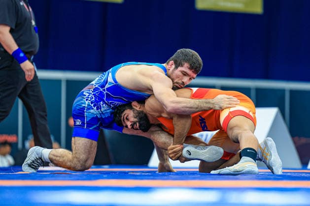 Wrestling Ranking Series Polyak & Janos & Istvan Memorial 74kg FS - Murad Kuramagomedov (HUN) df. Sagar Jaglan (IND) *** Wrestling Ranking Series: Janos Istvan Polyak Memorial, 74 kg Freestyle: Murad Kuramagomedov (HUN) def. Sagar Jaglan (IND) Copyright: xUnitedxWorldxWrestlingx xAmirrezx United World Wrestling Kadir C