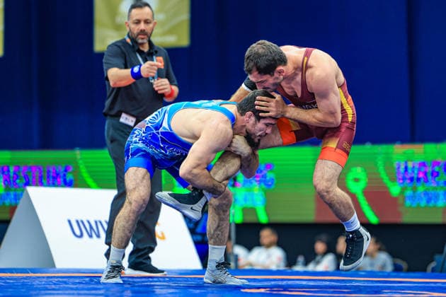 Wrestling Ranking Series Polyak & Janos & Istvan Memorial 74kg FS - Murad Kuramagomedov (HUN) df. Taimuraz Salkazanov (SVK) *** Wrestling Ranking Series: Janos Istvan Polyak Memorial, 74 kg Freestyle: Murad Kuramagomedov (HUN) def. Taimuraz Salkazanov (SVK) Copyright: xUnitedxWorldxWrestlingx xAmirrezx United World Wrestling Kadir C