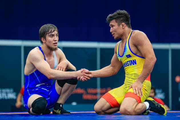 Wrestling Ranking Series Polyak & Janos & Istvan Memorial 74kg FS - Nurkozha Kaipanov (KAZ) df. Muhammed Besir (TUR) *** Wrestling Ranking Series: Janos Istvan Polyak Memorial, 74 kg Freestyle: Nurkozha Kaipanov (KAZ) def. Muhammed Besir (TUR) Copyright: xUnitedxWorldxWrestlingx xAmirrezx United World Wrestling Kadir C