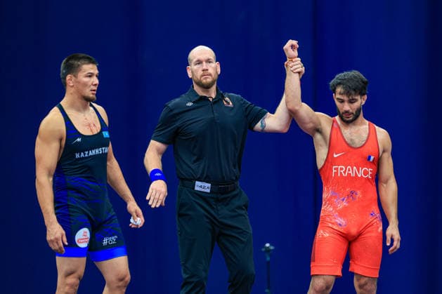 Wrestling Ranking Series Polyak & Janos & Istvan Memorial 86kg FS - Rakhim Magamadov (FRA) df. Bolat Sakayev (KAZ) *** Wrestling Ranking Series: Janos Istvan Polyak Memorial, 86 kg Freestyle: Rakhim Magamadov (FRA) defeated Bolat Sakayev (KAZ) Copyright: xUnitedxWorldxWrestlingx xAmirrezx United World Wrestling Kadir C