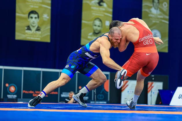 Wrestling Ranking Series Polyak & Janos & Istvan Memorial 86kg FS - Vladimeri Gamkrelidze (GEO) df. Tornike Samkharadze (GEO) *** Wrestling Ranking Series: Janos Istvan Polyak Memorial, 86 kg Freestyle: Vladimeri Gamkrelidze (GEO) def. Tornike Samkharadze (GEO) Copyright: xUnitedxWorldxWrestlingx xAmirrezx United World Wrestling Kadir C