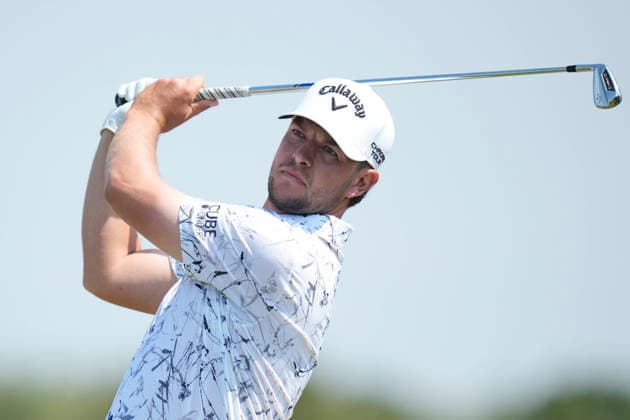 SOUTHPORT, ENGLAND - JULY 15: Sam Bairstow (ENG) plays from the eleventh tee during practice at the 154th Open Championship at the Royal Birkdale Golf Club, Southport on July 15, 2026 in Merseyside, England The 154th British Open Championship