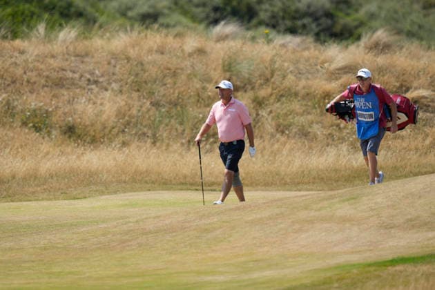 SOUTHPORT, ENGLAND - JULY 15: Padraig Harrington (IRE) walks up the thirteenth fairway during practice at the 154th Open Championship at the Royal Birkdale Golf Club, Southport on July 15, 2026 in Merseyside, England The 154th British Open Championship