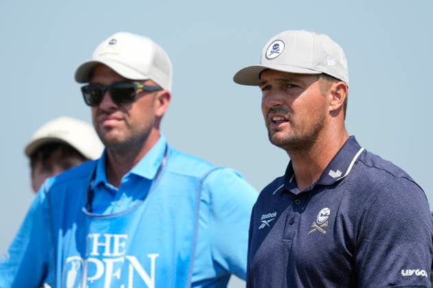 SOUTHPORT, ENGLAND - JULY 15: Bryson Dechambeau (USA) waits on the 11th tee during practice at the 154th Open Championship at the Royal Birkdale Golf Club, Southport on July 15, 2026 in Merseyside, England The 154th British Open Championship