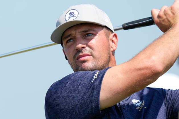 SOUTHPORT, ENGLAND - JULY 15: Bryson Dechambeau (USA) plays from the 11th tee during practice at the 154th Open Championship at the Royal Birkdale Golf Club, Southport on July 15, 2026 in Merseyside, England The 154th British Open Championship