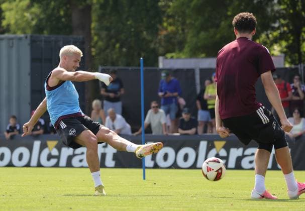 15.07.2026 - Fussball - 2. Fussball - Bundesliga - Saison 2026 2027 - 1. FC Nürnberg Nuernberg FCN ( Club ) - Training - Sportfoto Zink DaMa - xdaxmax - Sigurd Haugen ( 9, 1. FC Nürnberg FCN ) mit Torschuss *** July 15, 2026 Soccer 2 Bundesliga 2026–2027 Season 1 FC Nürnberg Nuremberg FCN Club Training Sports Photo Zink DaMa xdaxmax Sigurd Haugen 9, 1 FC Nürnberg FCN on a shot on goal