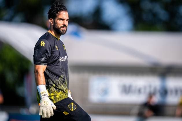 BURGH-HAAMSTEDE , 15-07-2026 , Sportpark van Zuijen , season 2026 2027, Dutch preseason friendly football , Match between NAC Breda and HSV Hoek , picture shows NAC Breda goalkeeper Kostas Lamprou NAC - HSV Hoek (friendly)  x205042390x Copyright: