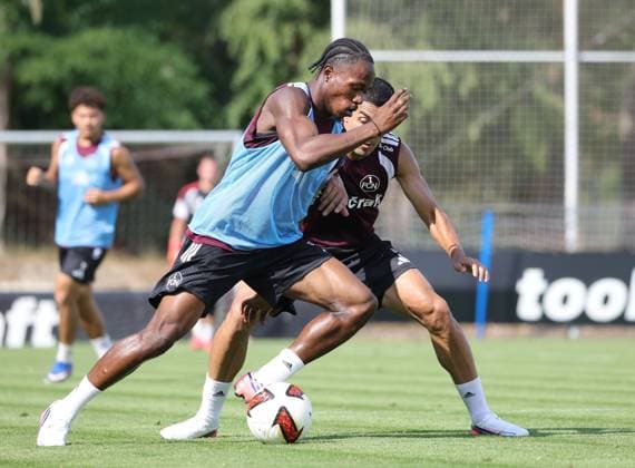 15.07.2026 - Fussball - 2. Fussball - Bundesliga - Saison 2026 2027 - 1. FC Nürnberg Nuernberg FCN ( Club ) - Training - Sportfoto Zink DaMa - xdaxmax - Mohamed Ali Zoma (23, 1. FC Nürnberg FCN ) Ioannis Masouras (21, 1. FC Nürnberg FCN ) *** July 15, 2026 Soccer 2 Bundesliga 2026–2027 Season 1 FC Nuremberg Nuremberg FCN Club Training Sports Photo Zink DaMa xdaxmax Mohamed Ali Zoma 23, 1 FC Nuremberg FCN Ioannis Masouras 21, 1 FC Nuremberg FCN
