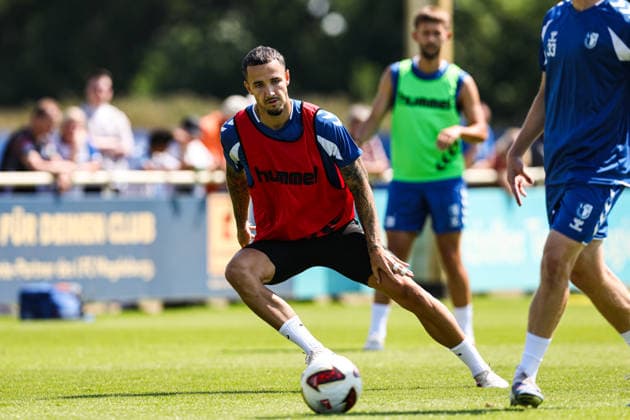 Falko Michel (1. FC Magdeburg,21) - 2. Fußball Bundesliga Saison 2026-2027 Training 1. FC Magdeburg an der Avnet Arena in Magdeburg - Fußball,Mann,Männer,Deutschland,15.07.2026 *** Falko Michel, 1. FC Magdeburg, 21, 2nd Bundesliga, 2026–2027 season, 1. FC Magdeburg training session at the Avnet Arena in Magdeburg, soccer, man, men, Germany, July 15, 2026