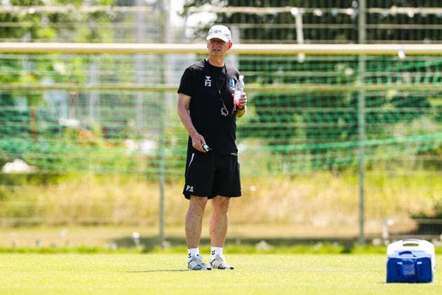 Trainer Petrik Sander (1. FC Magdeburg) - 2. Fußball Bundesliga Saison 2026-2027 Training 1. FC Magdeburg an der Avnet Arena in Magdeburg - Fußball,Mann,Männer,Deutschland,15.07.2026 *** Coach Petrik Sander, 1. FC Magdeburg, 2. Bundesliga, 2026–2027 season, 1. FC Magdeburg training session at the Avnet Arena in Magdeburg; soccer, man, men, Germany, July 15, 2026