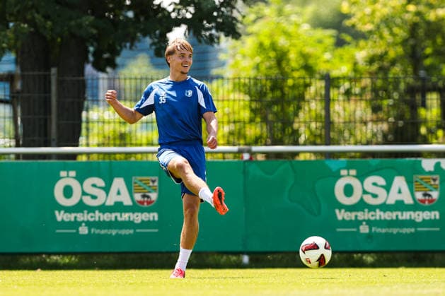 Magnus Baars (1. FC Magdeburg,35) - 2. Fußball Bundesliga Saison 2026-2027 Training 1. FC Magdeburg an der Avnet Arena in Magdeburg - Fußball,Mann,Männer,Deutschland,15.07.2026 *** Magnus Baars, 1 FC Magdeburg, 35, 2026–2027 Bundesliga season, 1 FC Magdeburg training session at the Avnet Arena in Magdeburg, soccer, man, men, Germany, July 15, 2026