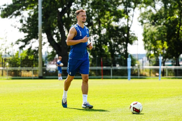 Alexander Ahl Holmström (1. FC Magdeburg,11) macht sein Aufbautraining - 2. Fußball Bundesliga Saison 2026-2027 Training 1. FC Magdeburg an der Avnet Arena in Magdeburg - Fußball,Mann,Männer,Deutschland,15.07.2026 *** Alexander Ahl Holmström of 1. FC Magdeburg, No. 11, is doing his rehabilitation training for the 2026–2027 Bundesliga season at the Avnet Arena in Magdeburg. Soccer, man, men, Germany, July 15, 2026