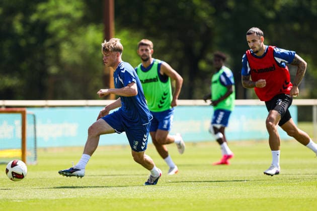Leon Mergner (1.FC Magdeburg,33) - 2. Fußball Bundesliga Saison 2026-2027 Training 1. FC Magdeburg an der Avnet Arena in Magdeburg - Fußball,Mann,Männer,Deutschland,15.07.2026 *** Leon Mergner, 1. FC Magdeburg, 33, 2. Bundesliga, 2026–2027 season, 1. FC Magdeburg training at the Avnet Arena in Magdeburg, soccer, man, men, Germany, July 15, 2026