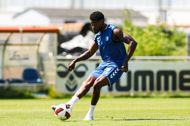 Moritz Broni Kwarteng (1. FC Magdeburg,10) - 2. Fußball Bundesliga Saison 2026-2027 Training 1. FC Magdeburg an der Avnet Arena in Magdeburg - Fußball,Mann,Männer,Deutschland,15.07.2026 *** Moritz Broni Kwarteng, 1. FC Magdeburg, 10 2, Bundesliga Season 2026–2027, 1. FC Magdeburg training at the Avnet Arena in Magdeburg, soccer, man, men, Germany, July 15, 2026