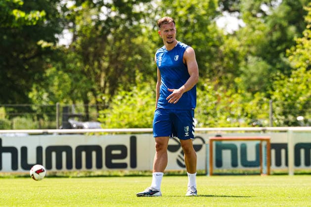 Alexander Ahl Holmström (1. FC Magdeburg,11) macht sein Aufbautraining - 2. Fußball Bundesliga Saison 2026-2027 Training 1. FC Magdeburg an der Avnet Arena in Magdeburg - Fußball,Mann,Männer,Deutschland,15.07.2026 *** Alexander Ahl Holmström of 1. FC Magdeburg, No. 11, is doing his rehabilitation training for the 2026–2027 Bundesliga season at the Avnet Arena in Magdeburg. Soccer, man, men, Germany, July 15, 2026