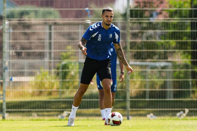 Falko Michel (1. FC Magdeburg,21) - 2. Fußball Bundesliga Saison 2026-2027 Training 1. FC Magdeburg an der Avnet Arena in Magdeburg - Fußball,Mann,Männer,Deutschland,15.07.2026 *** Falko Michel, 1. FC Magdeburg, 21, 2nd Bundesliga, 2026–2027 season, 1. FC Magdeburg training session at the Avnet Arena in Magdeburg, soccer, man, men, Germany, July 15, 2026
