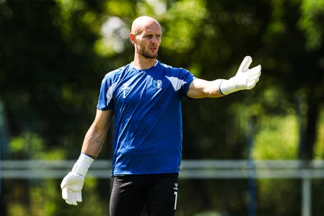 Torwart Dominik Reimann (1. FC Magdeburg,1) - 2. Fußball Bundesliga Saison 2026-2027 Training 1. FC Magdeburg an der Avnet Arena in Magdeburg - Fußball,Mann,Männer,Deutschland,15.07.2026 *** Goalkeeper Dominik Reimann of 1. FC Magdeburg, 1. Bundesliga, 2026–2027 season; 1. FC Magdeburg training at the Avnet Arena in Magdeburg; soccer, man, men, Germany, July 15, 2026
