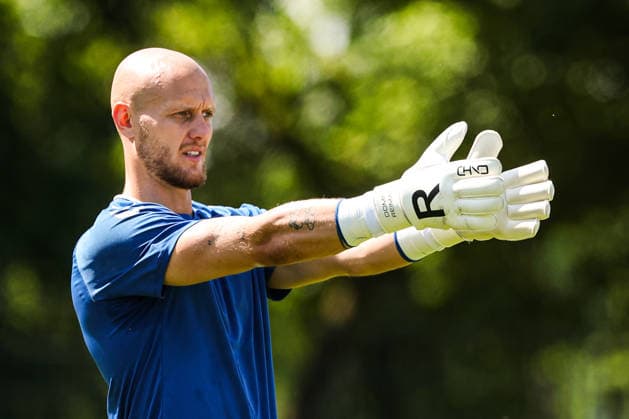 Torwart Dominik Reimann (1. FC Magdeburg,1) - 2. Fußball Bundesliga Saison 2026-2027 Training 1. FC Magdeburg an der Avnet Arena in Magdeburg - Fußball,Mann,Männer,Deutschland,15.07.2026 *** Goalkeeper Dominik Reimann of 1. FC Magdeburg, 1. Bundesliga, 2026–2027 season; 1. FC Magdeburg training at the Avnet Arena in Magdeburg; soccer, man, men, Germany, July 15, 2026