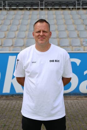 Zeugwart Volker Lefebre; SV 07 Elversberg; 1.BL, Porträttermin 2026 2027, Elversberg Ursapharm-Arena an der Kaiserlinde Saarland Deutschland (DEU) *** Equipment Manager Volker Lefebre, SV 07 Elversberg 1 BL, Photo Shoot 2026–2027, Elversberg Ursapharm Arena at the Kaiserlinde, Saarland, Germany (DEU) Copyright: xSebastianxBachx