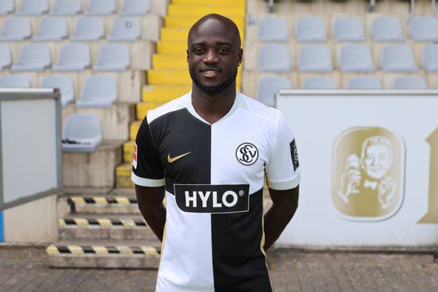 Amara Conde; SV 07 Elversberg; 1.BL, Porträttermin 2026 2027, Elversberg Ursapharm-Arena an der Kaiserlinde Saarland Deutschland (DEU) *** Amara Conde, SV 07 Elversberg 1, Bundesliga, Photo Shoot 2026–2027, Elversberg Ursapharm Arena at the Kaiserlinde, Saarland, Germany, DEU Copyright: xSebastianxBachx