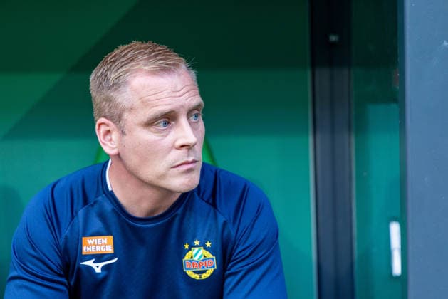 SOCCER - Rapid vs Panathinaikos, test match VIENNA,AUSTRIA,15.JUL.26 - SOCCER - ADMIRAL Bundesliga, Super League, SK Rapid Wien vs Panathinaikos Athen, test match. Image shows head coach Johannes Hoff Thorup (Rapid).  GEPAxpictures xPhilippxBrem
