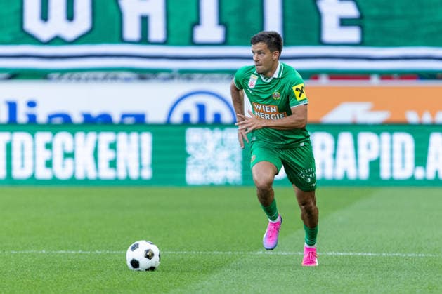 SOCCER - Rapid vs Panathinaikos, test match VIENNA,AUSTRIA,15.JUL.26 - SOCCER - ADMIRAL Bundesliga, Super League, SK Rapid Wien vs Panathinaikos Athen, test match. Image shows Jonas Auer (Rapid).  GEPAxpictures xPhilippxBrem