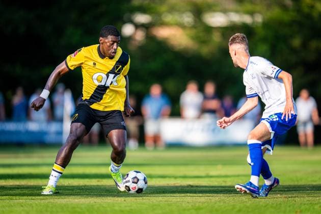 BURGH-HAAMSTEDE , 15-07-2026 , Sportpark van Zuijen , season 2026 2027, Dutch preseason friendly football , Match between NAC Breda and HSV Hoek , picture shows NAC Breda player Cherrion Valerius NAC - HSV Hoek (friendly)  x205042825x Copyright: