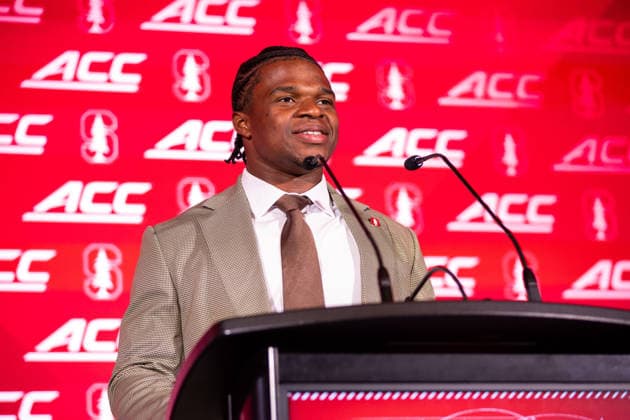 July 15, 2026: Stanford running back Micah Ford at the 2026 ACC Football Kickoff at Hilton Uptown Charlotte in Charlotte, NC. ( CSM) Charlotte United States - ZUMAc04_ 20260715_zma_c04_082 Copyright: xScottxKinserx
