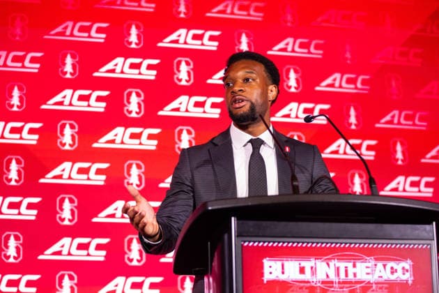 July 15, 2026: Stanford safety Jay Green at the 2026 ACC Football Kickoff at Hilton Uptown Charlotte in Charlotte, NC. ( CSM) Charlotte United States - ZUMAc04_ 20260715_zma_c04_090 Copyright: xScottxKinserx