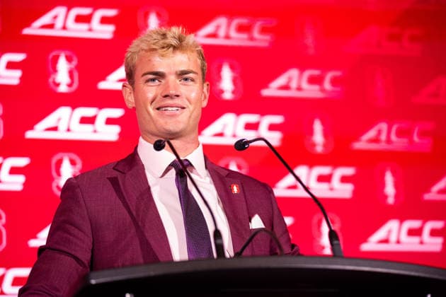 July 15, 2026: Stanford quarterback Davis Warren at the 2026 ACC Football Kickoff at Hilton Uptown Charlotte in Charlotte, NC. ( CSM) Charlotte United States - ZUMAc04_ 20260715_zma_c04_092 Copyright: xScottxKinserx