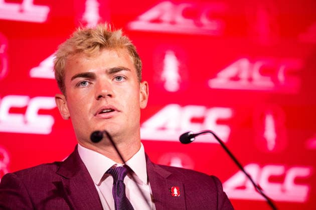 July 15, 2026: Stanford quarterback Davis Warren at the 2026 ACC Football Kickoff at Hilton Uptown Charlotte in Charlotte, NC. ( CSM) Charlotte United States - ZUMAc04_ 20260715_zma_c04_094 Copyright: xScottxKinserx
