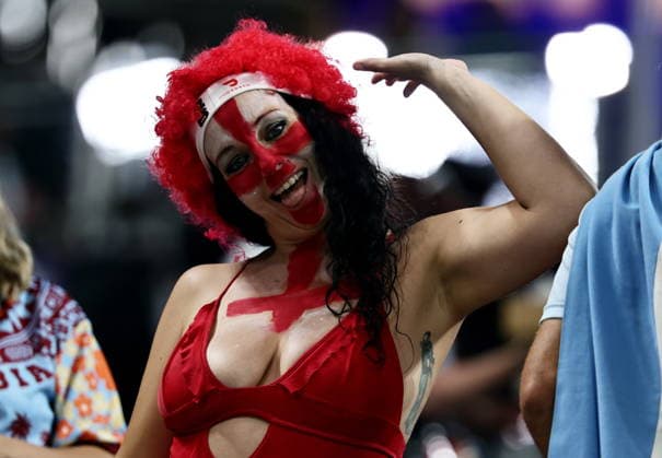 FIFA World Cup, WM, Weltmeisterschaft, Fussball 2026 semifinals - England vs Argentina Fan of England ahead of the FIFA World Cup 2026 semifinals match England against Argentina, in Atlanta, USA, 15 July 2026. ATLANTA United States  Copyright: xRONALDxWITTEKx