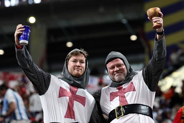 FIFA World Cup, WM, Weltmeisterschaft, Fussball 2026 semifinals - England vs Argentina Fans of England ahead of the FIFA World Cup 2026 semifinals match England against Argentina, in Atlanta, USA, 15 July 2026. ATLANTA United States  Copyright: xRONALDxWITTEKx
