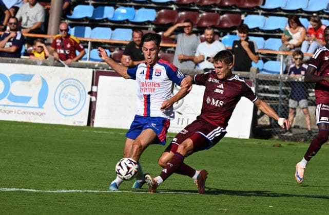 Football : Olympique Lyonnais and Servette FC Geneve - Friendly football match - 15 07 2026 himbert remi of Lyon during the Friendly football match between Olympique Lyonnais and Servette FC Geneve at Pierre RAJON Stadium Bourgoin Jallieu on July 15 2026 , France BOURGOIN JALLIEUFrance  Copyright: xMouradxAllilix