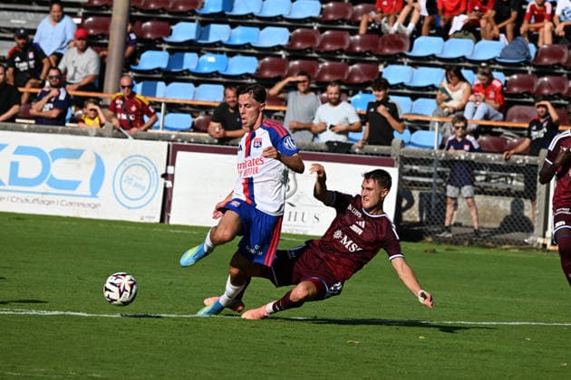 Football : Olympique Lyonnais and Servette FC Geneve - Friendly football match - 15 07 2026 himbert remi of Lyon during the Friendly football match between Olympique Lyonnais and Servette FC Geneve at Pierre RAJON Stadium Bourgoin Jallieu on July 15 2026 , France BOURGOIN JALLIEUFrance  Copyright: xMouradxAllilix